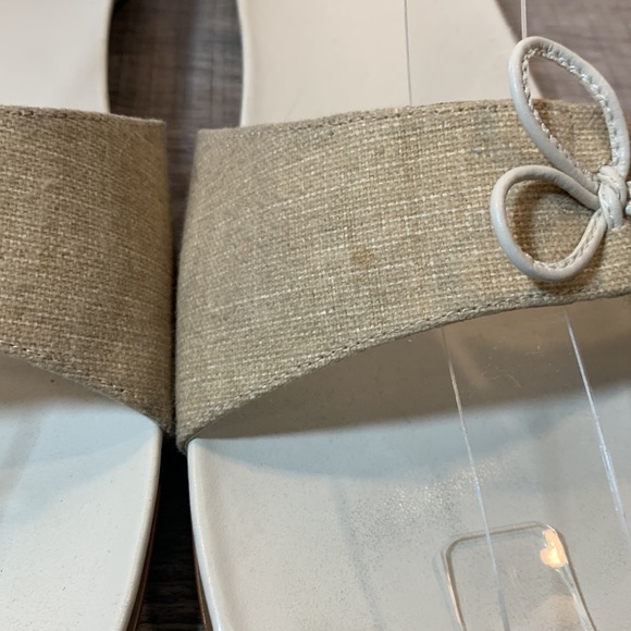 Etienne Aigner linen slides size 7 1/2 - Picture 3 of 9